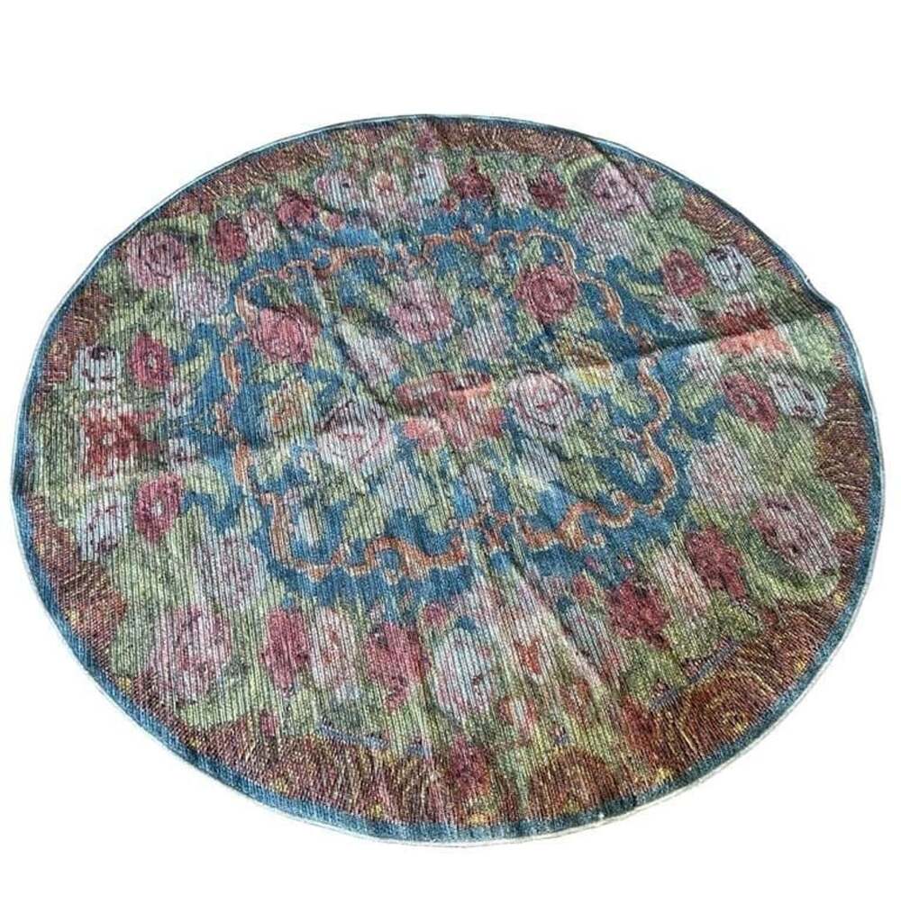 Safavieh Besarabian 200 Size 6'-7"x 6'-7" Round Blue Sage Rust Area Rug